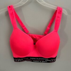 bebe Neon Pink Sports Bra
